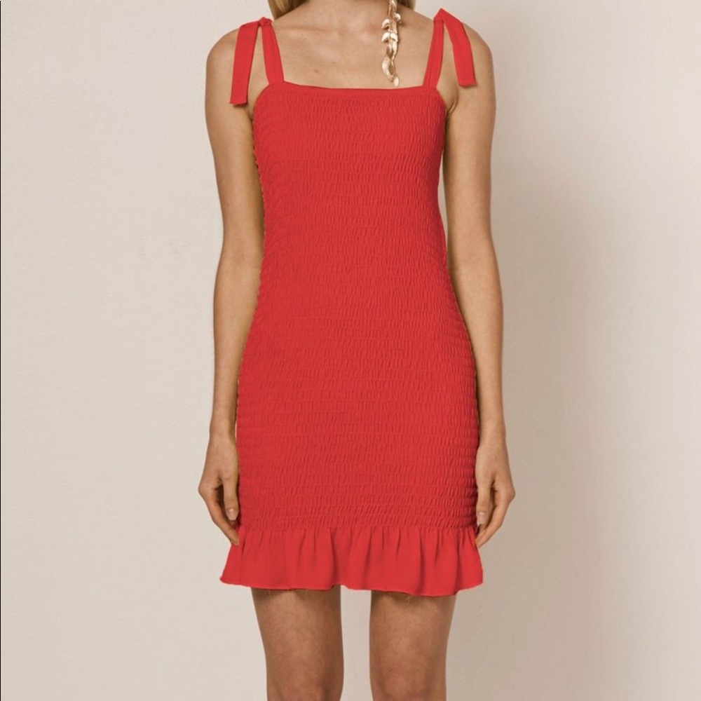 KRISA Smocked Tank Mini Dress $242